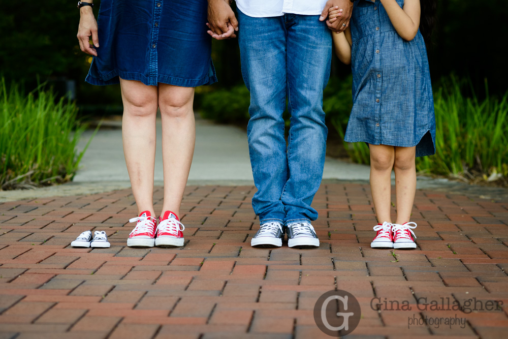 maternity, family, tennis shoes, Gina Gallagher Photography, The Woodlands Family Photographer