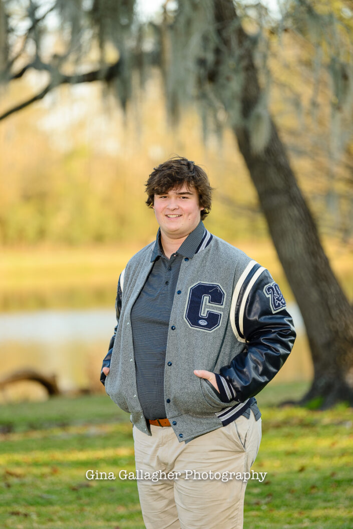 Senior Guy in Letter Jacket